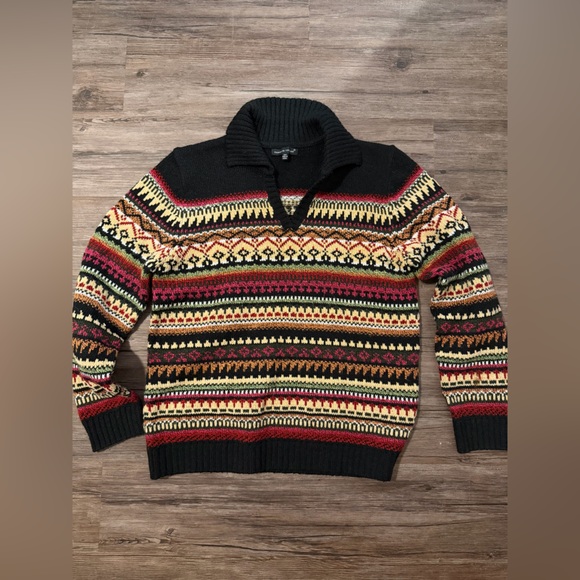 Multicolor Patterned Sweater - Picture 1 of 4